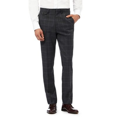 Hammond & Co. by Patrick Grant Grey textured checked tailored trousers